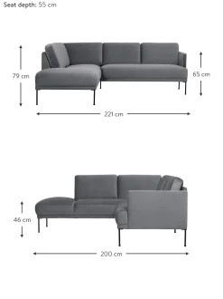 Sofa Rinconera De Terciopelo Fluente
