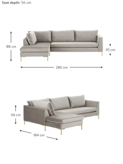 Sofa Rinconera De Terciopelo Luna