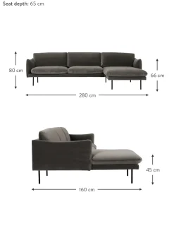 Sofa Rinconera De Terciopelo Moby
