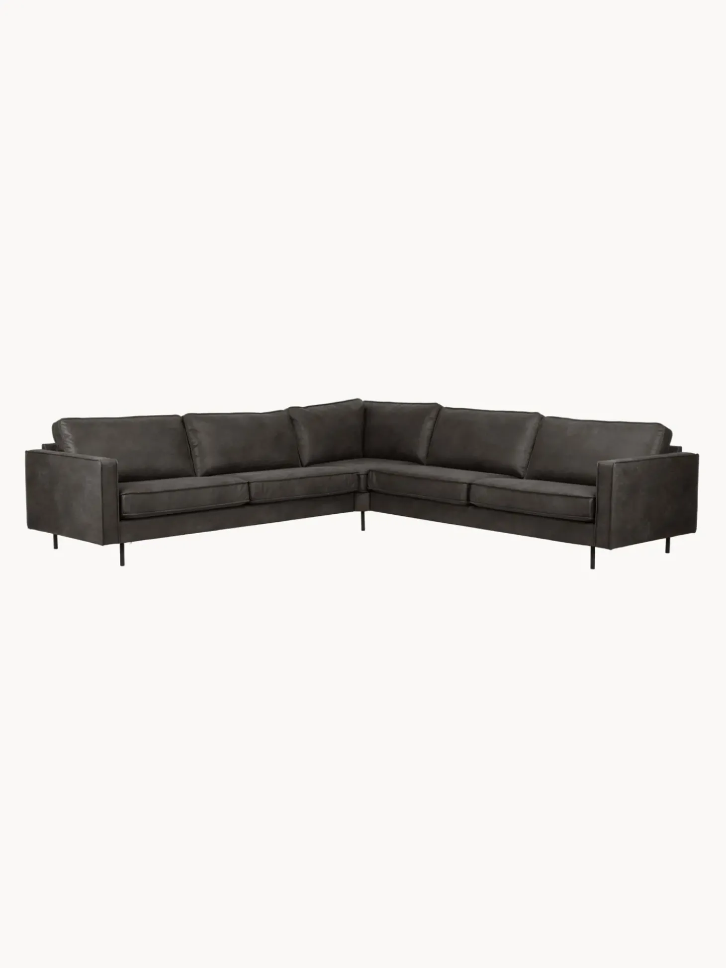 Sofa Rinconera Extra Grande De Cuero Reciclado Hunter