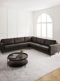 Sofa Rinconera Extra Grande De Cuero Reciclado Hunter