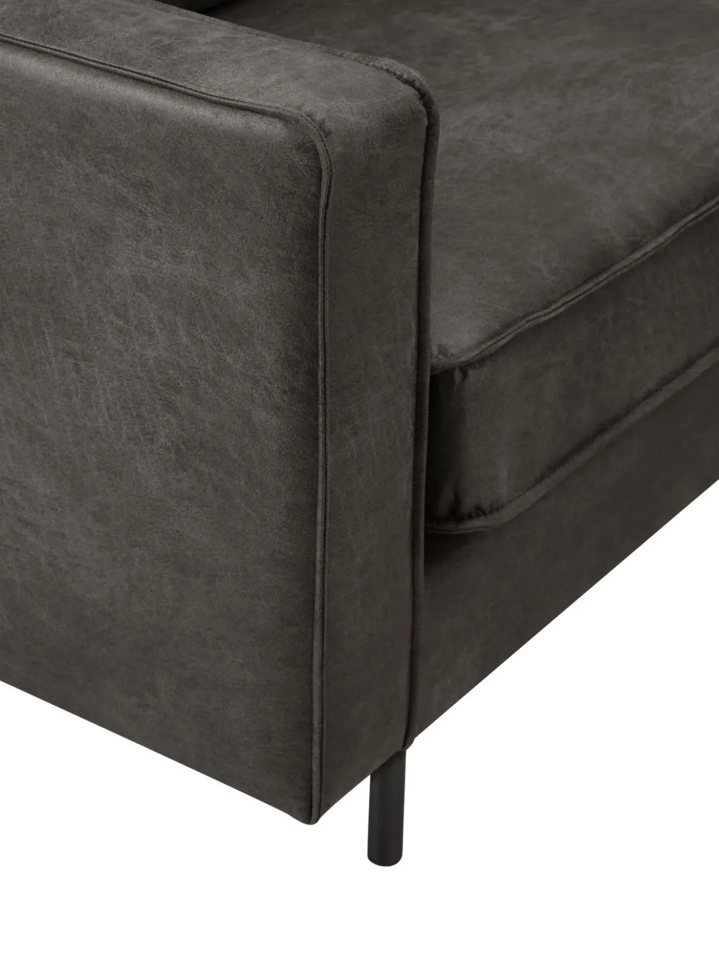 Sofa Rinconera Extra Grande De Cuero Reciclado Hunter