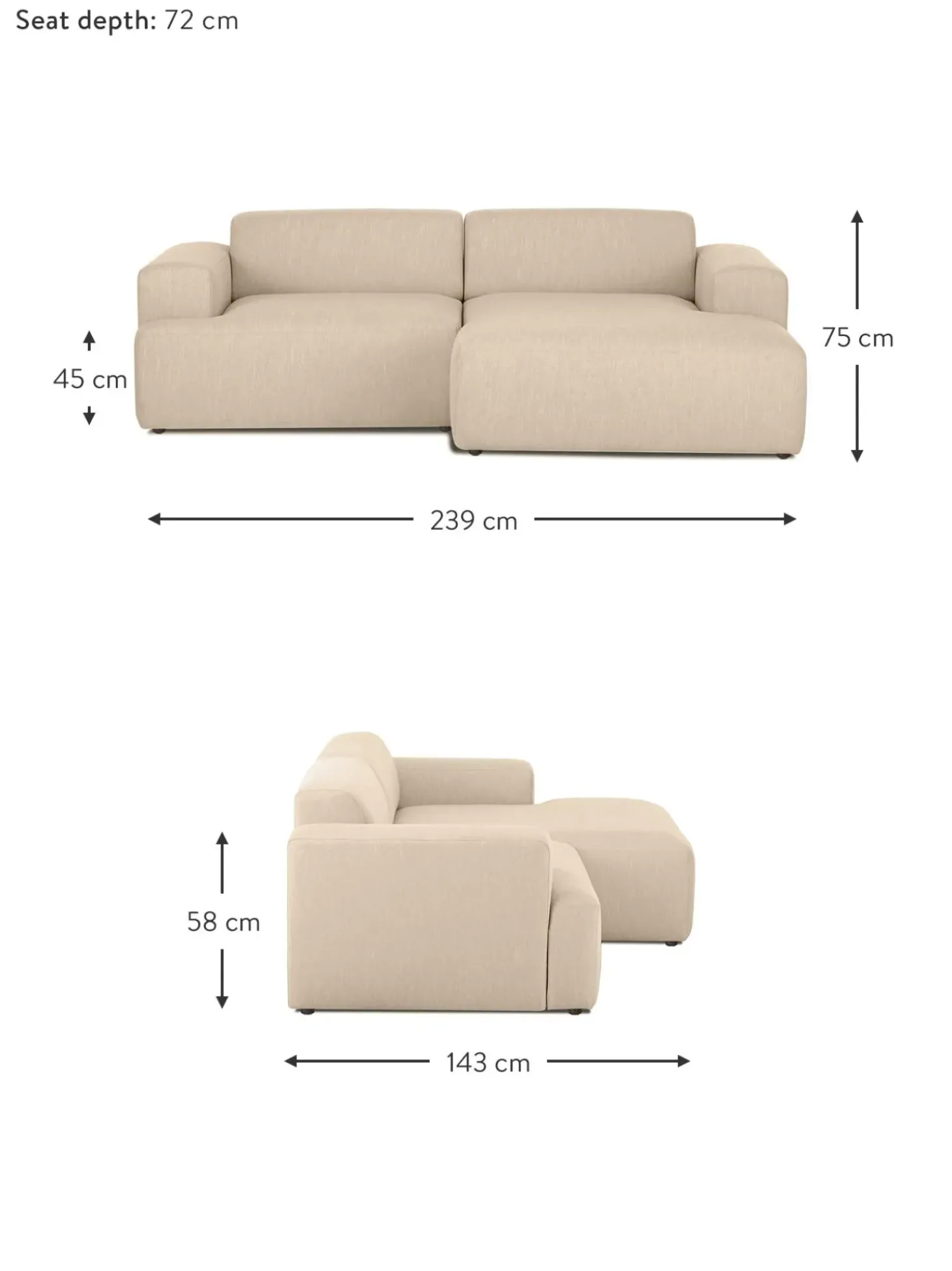 Sofa Rinconera Melva (3 Plazas)