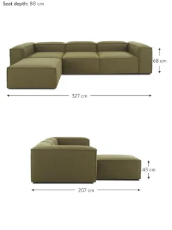Sofa Rinconera Modular Con Reposapies Lennon (4 Plazas)