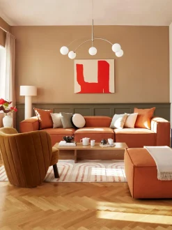 Sofa Rinconera Modular Con Reposapies Lennon (4 Plazas)