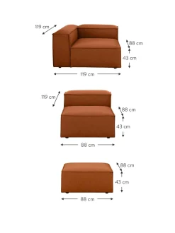 Sofa Rinconera Modular Con Reposapies Lennon (4 Plazas)