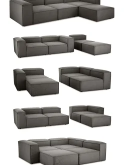 Sofa Rinconera Modular Con Reposapies Lennon (4 Plazas)