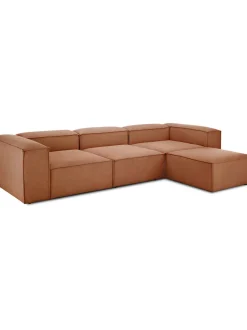 Sofa Rinconera Modular Con Reposapies Lennon (4 Plazas)