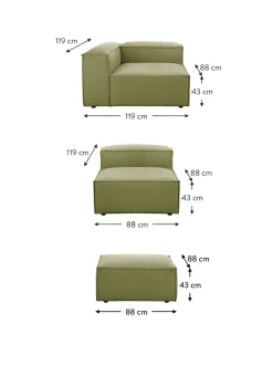 Sofa Rinconera Modular De Pana Lennon (4 Plazas)