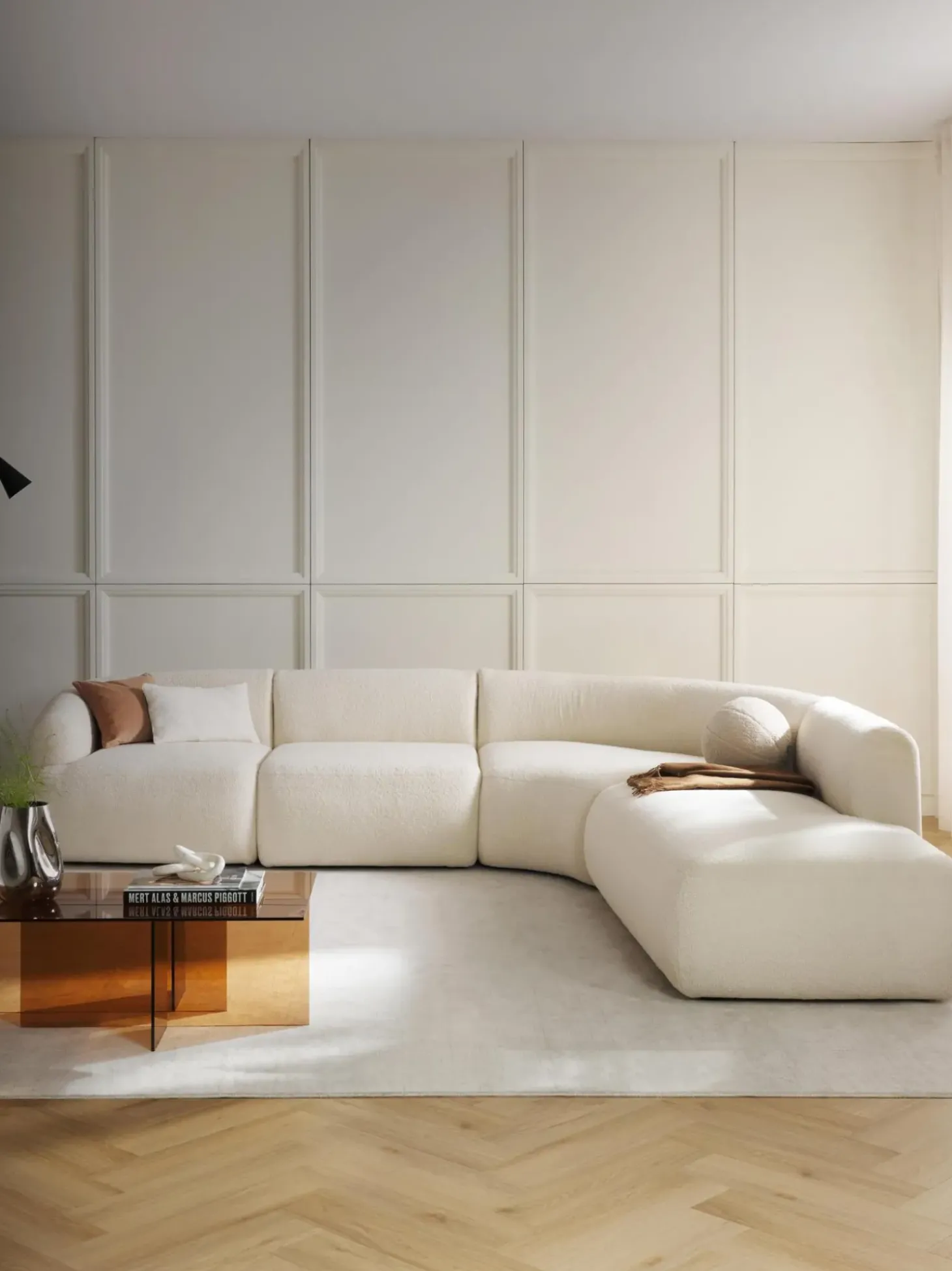 Sofa Rinconera Modular De Borreguillo Sofia (4 Plazas)