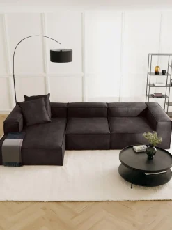 Sofa Rinconera Modular De Cuero Reciclado Lennon