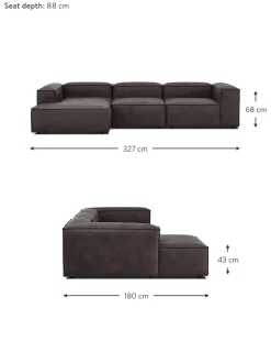 Sofa Rinconera Modular De Cuero Reciclado Lennon