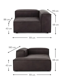 Sofa Rinconera Modular De Cuero Reciclado Lennon