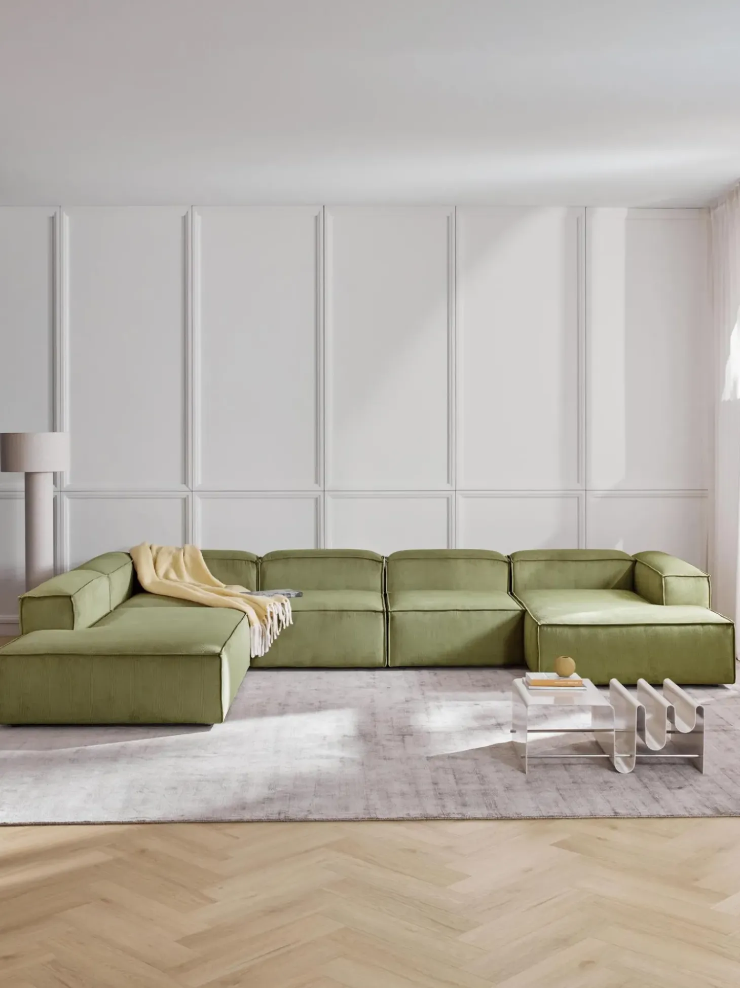 Sofa Rinconera Modular De Pana Lennon