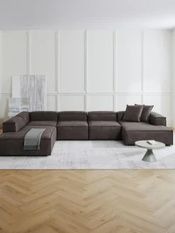 Sofa Rinconera Modular De Cuero Reciclado Lennon