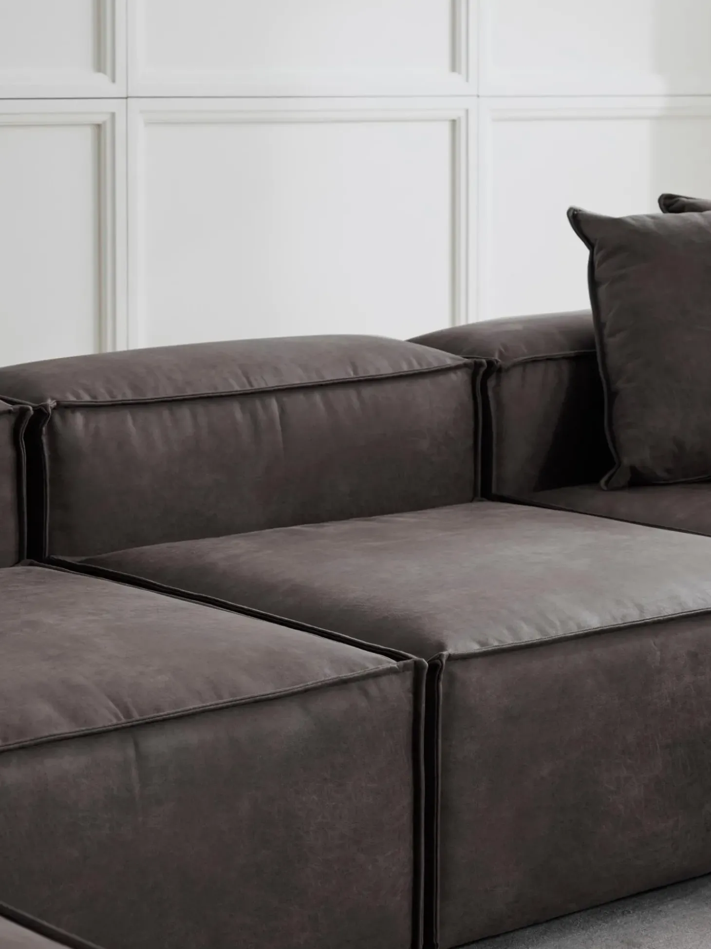 Sofa Rinconera Modular De Cuero Reciclado Lennon
