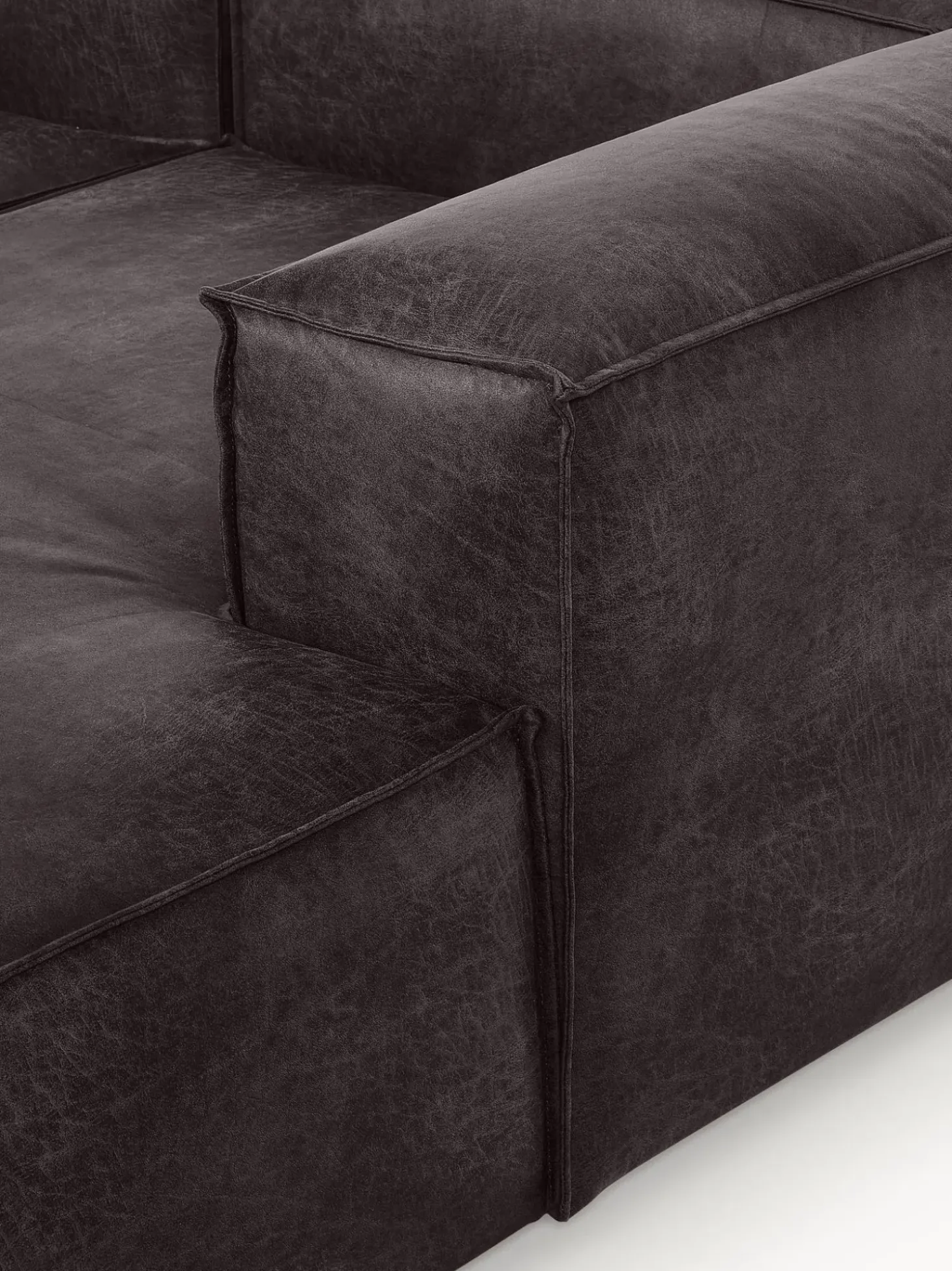 Sofa Rinconera Modular De Cuero Reciclado Lennon