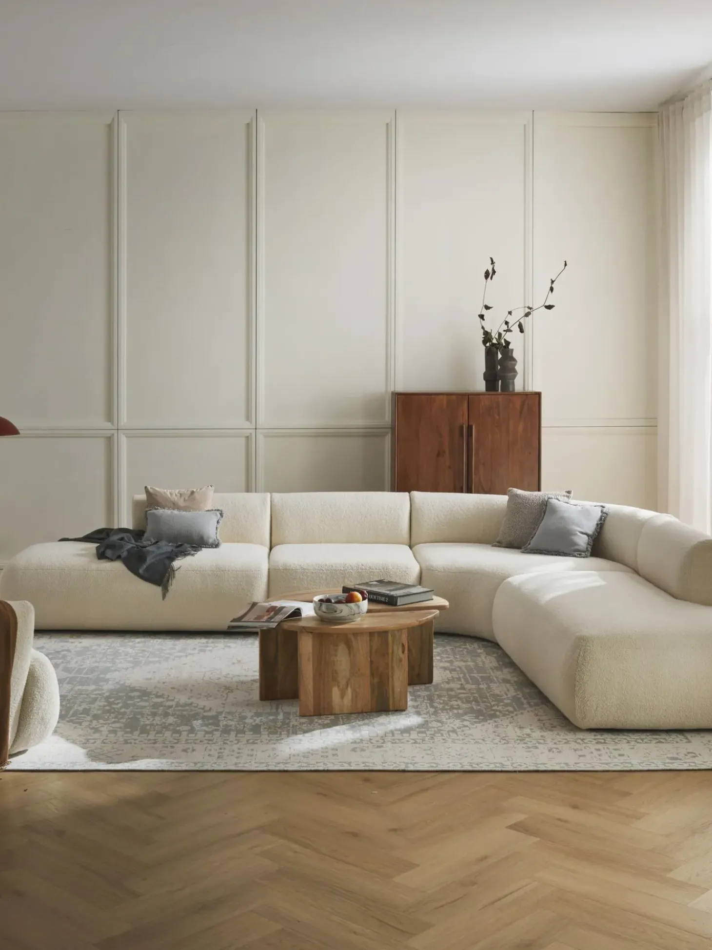 Sofa Rinconera Modular De Borreguillo Sofia (4 Plazas)