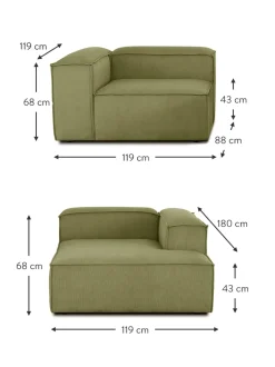 Sofa Rinconera Modular De Pana Lennon