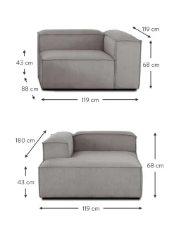 Sofa Rinconera Modular De Pana Lennon