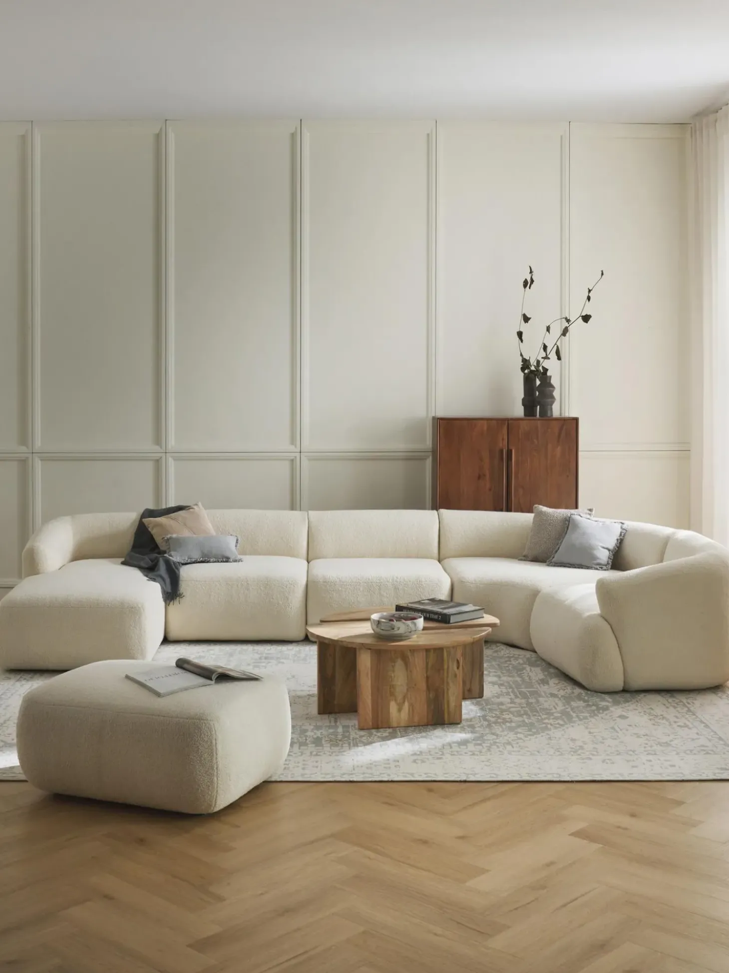 Sofa Rinconera Modular De Borreguillo Sofia