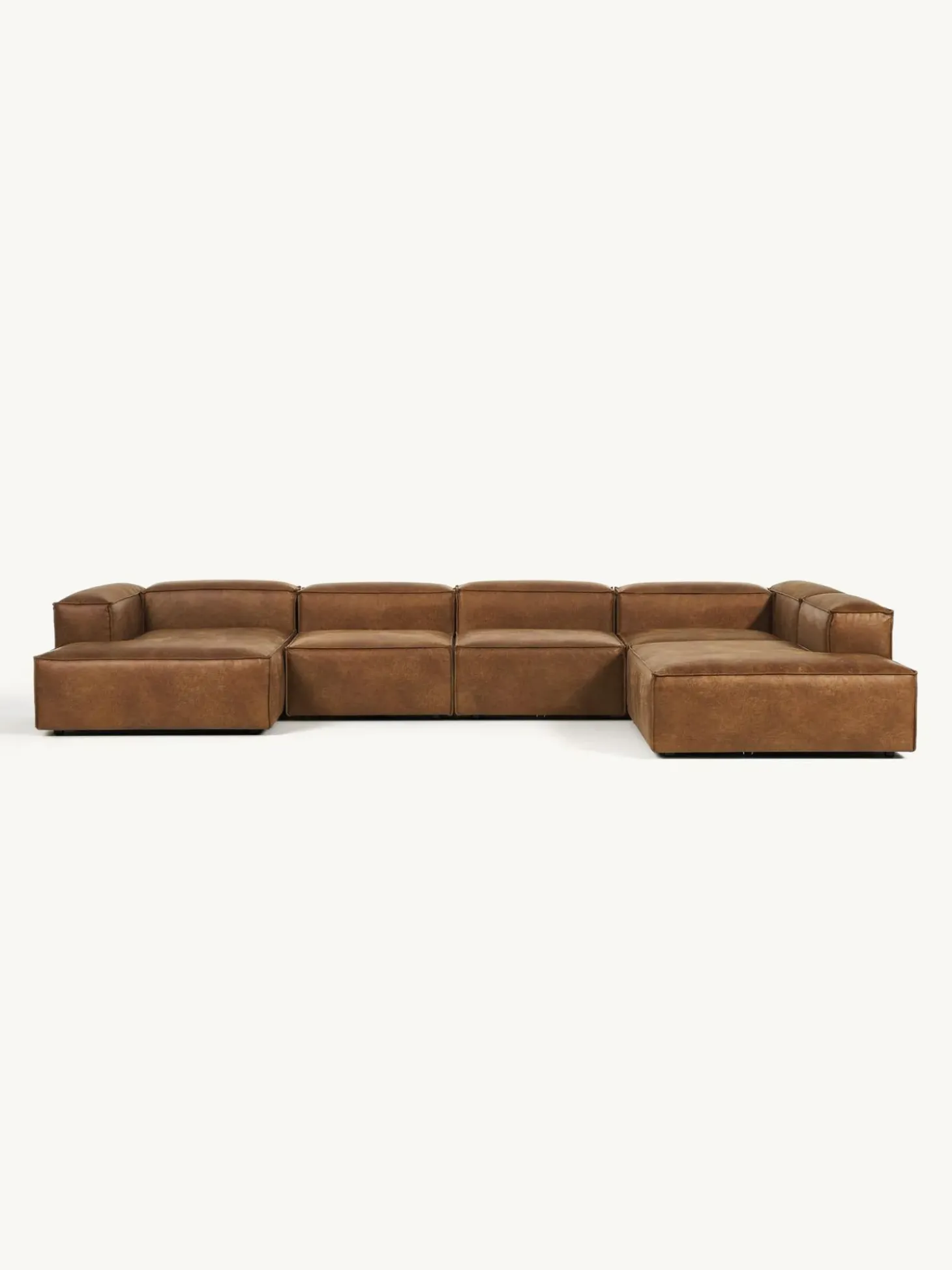 Sofa Rinconera Modular De Cuero Reciclado Lennon