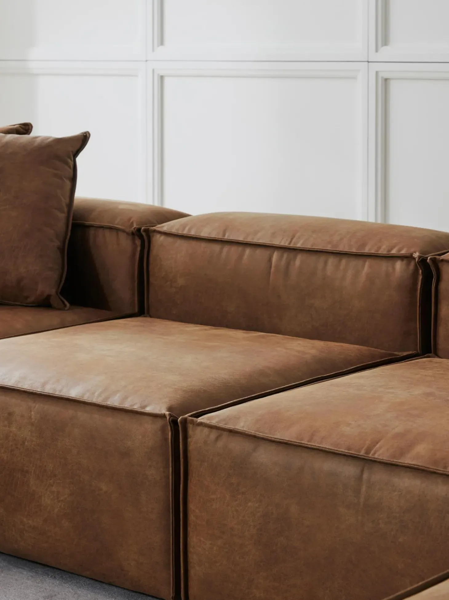 Sofa Rinconera Modular De Cuero Reciclado Lennon