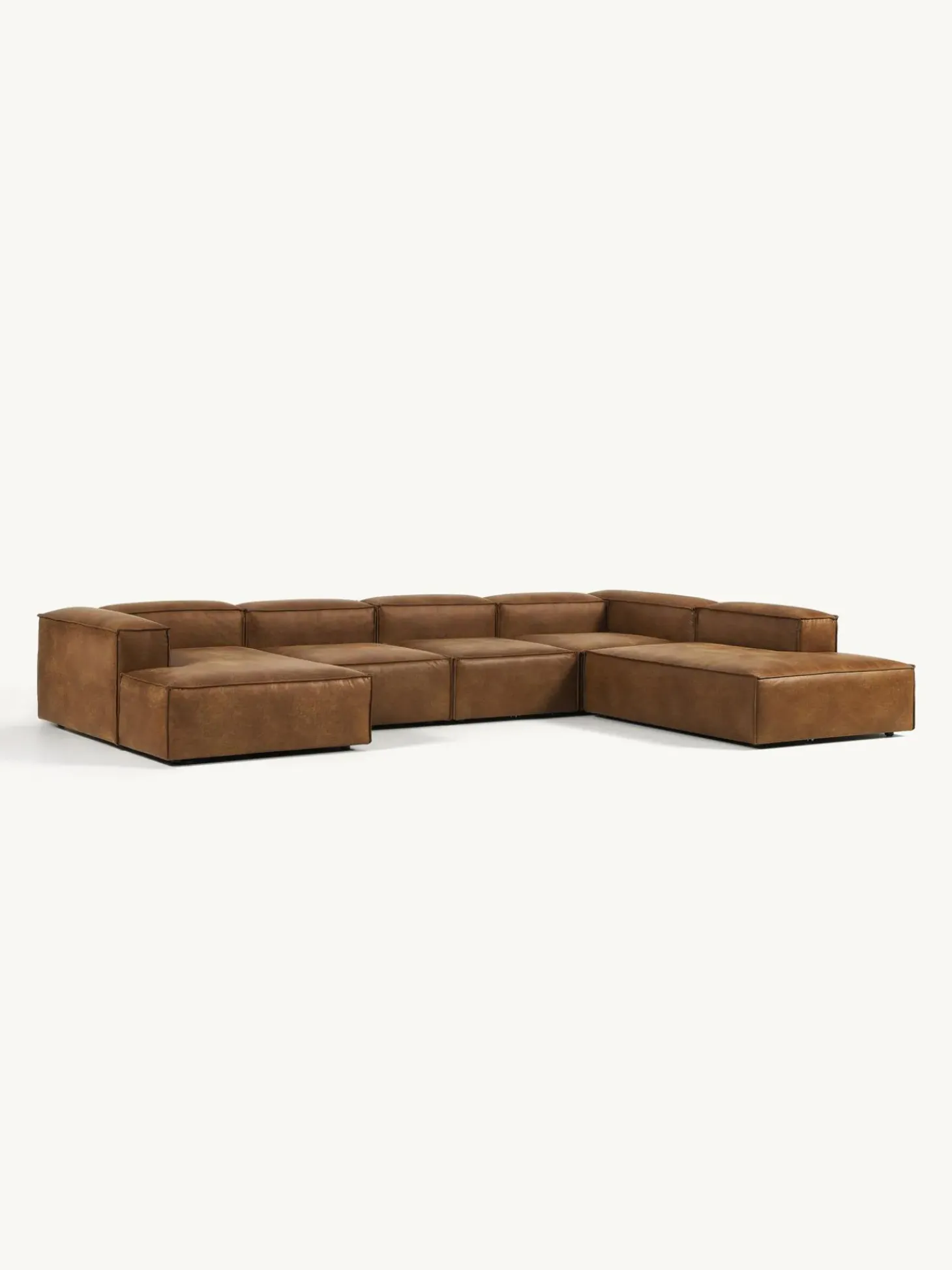 Sofa Rinconera Modular De Cuero Reciclado Lennon
