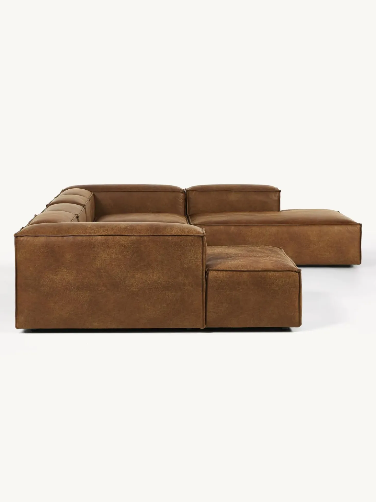 Sofa Rinconera Modular De Cuero Reciclado Lennon