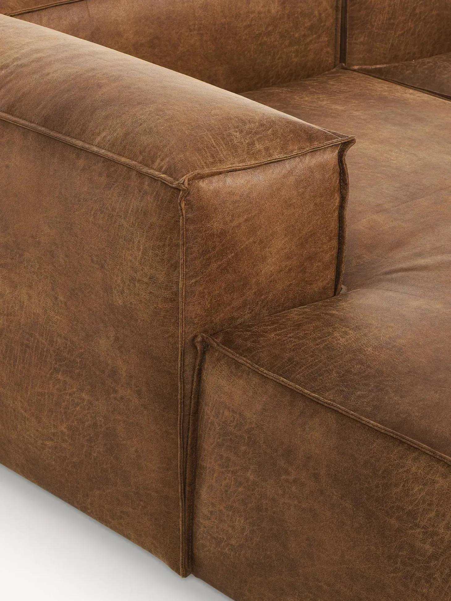 Sofa Rinconera Modular De Cuero Reciclado Lennon