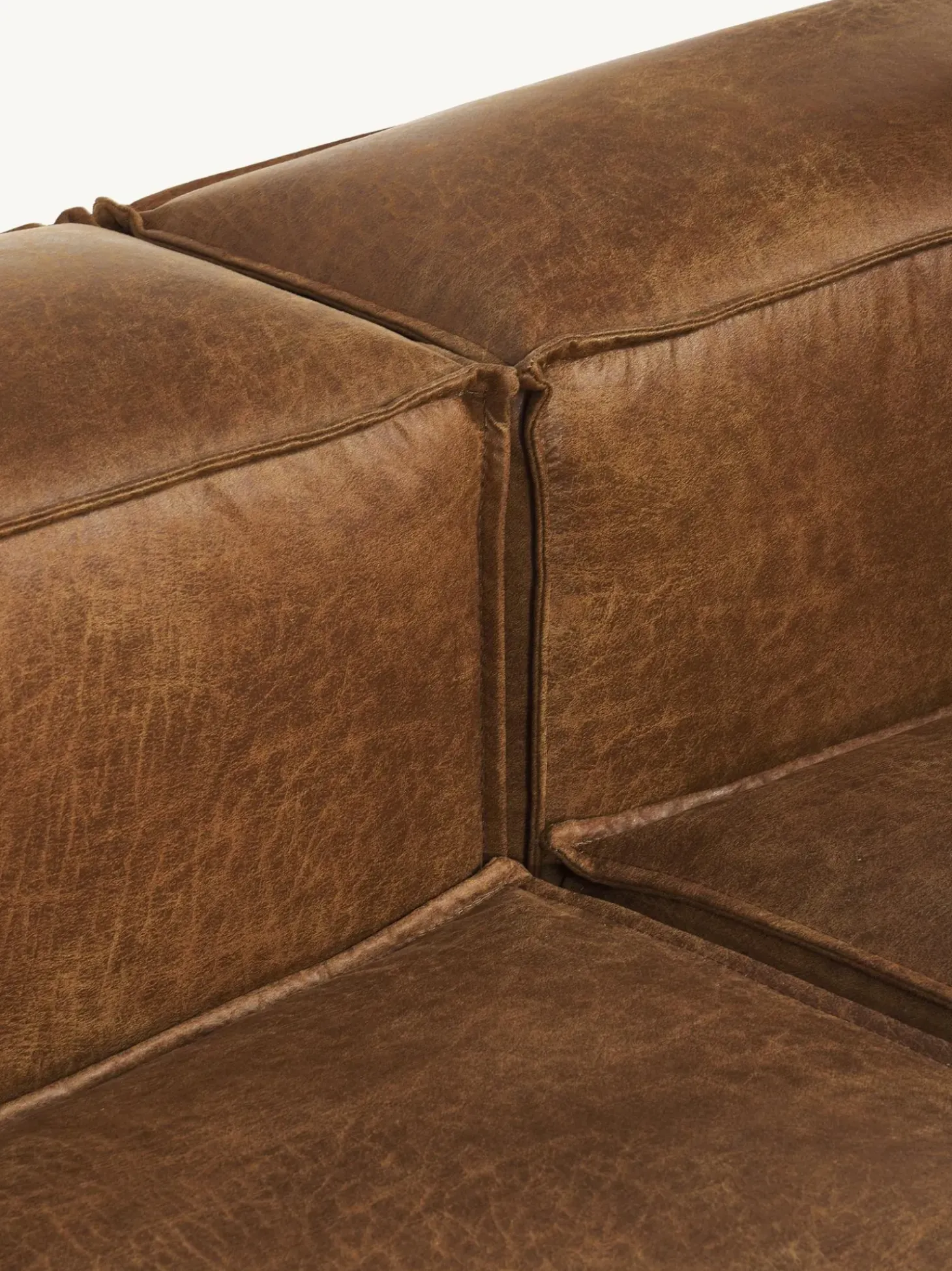 Sofa Rinconera Modular De Cuero Reciclado Lennon