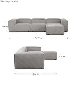 Sofa Rinconera Modular De Pana Lennon (4 Plazas)