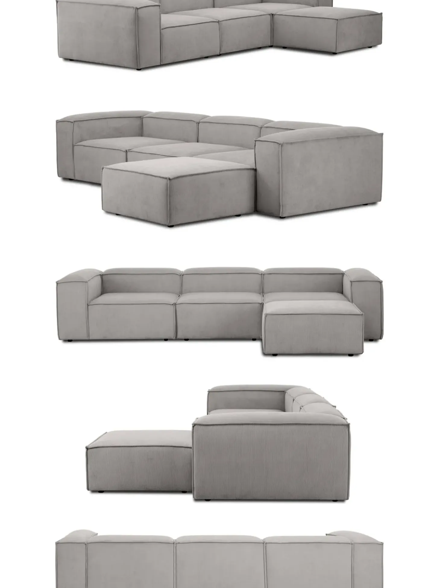 Sofa Rinconera Modular De Pana Lennon (4 Plazas)
