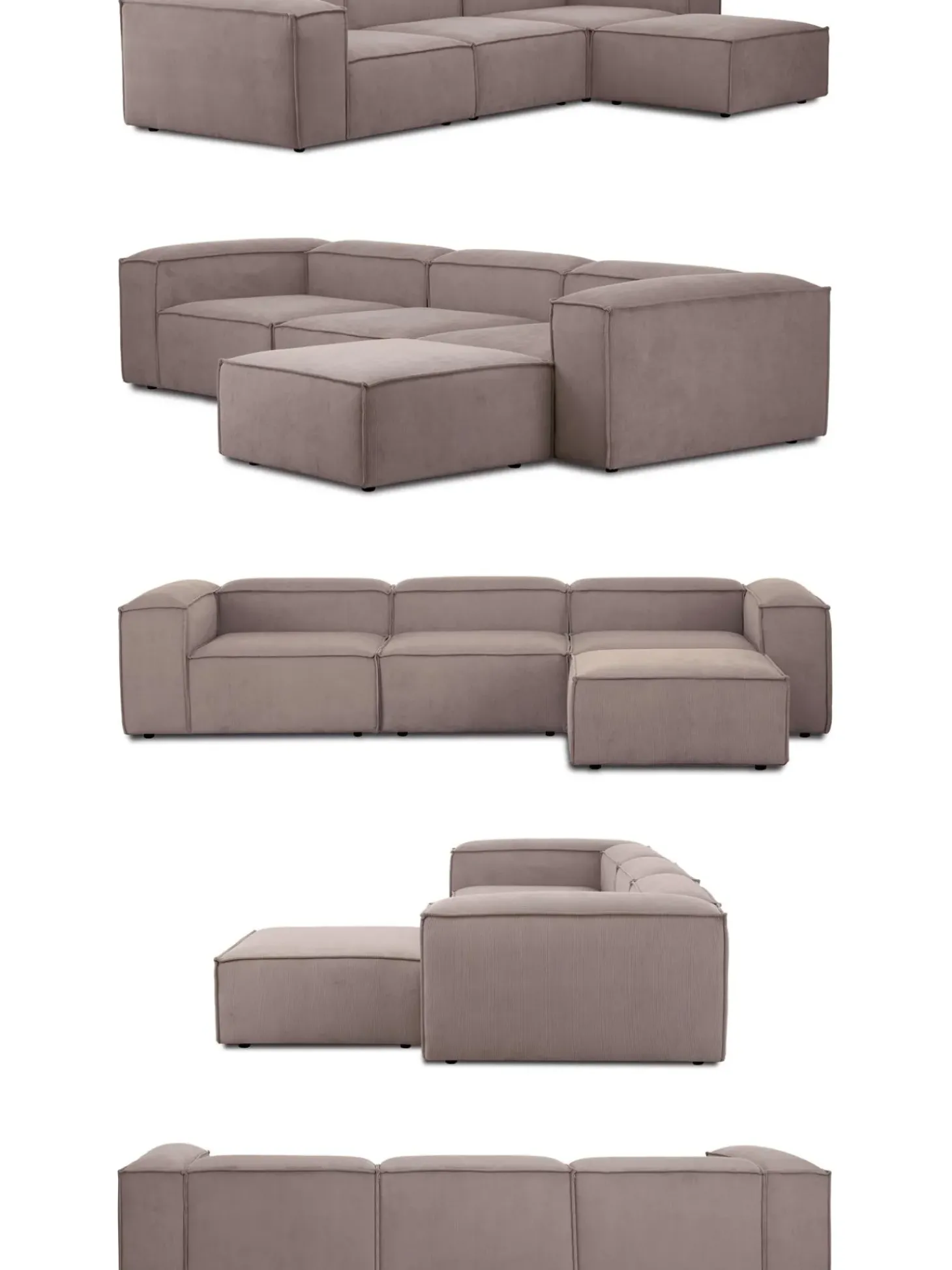 Sofa Rinconera Modular De Pana Lennon (4 Plazas)