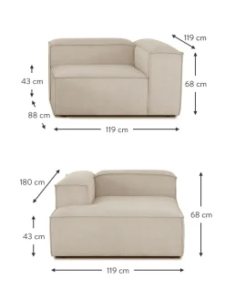 Sofa Rinconera Modular De Pana Lennon