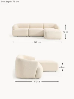 Sofa Rinconera Modular En Tejido Boucle Sofia (3 Plazas)