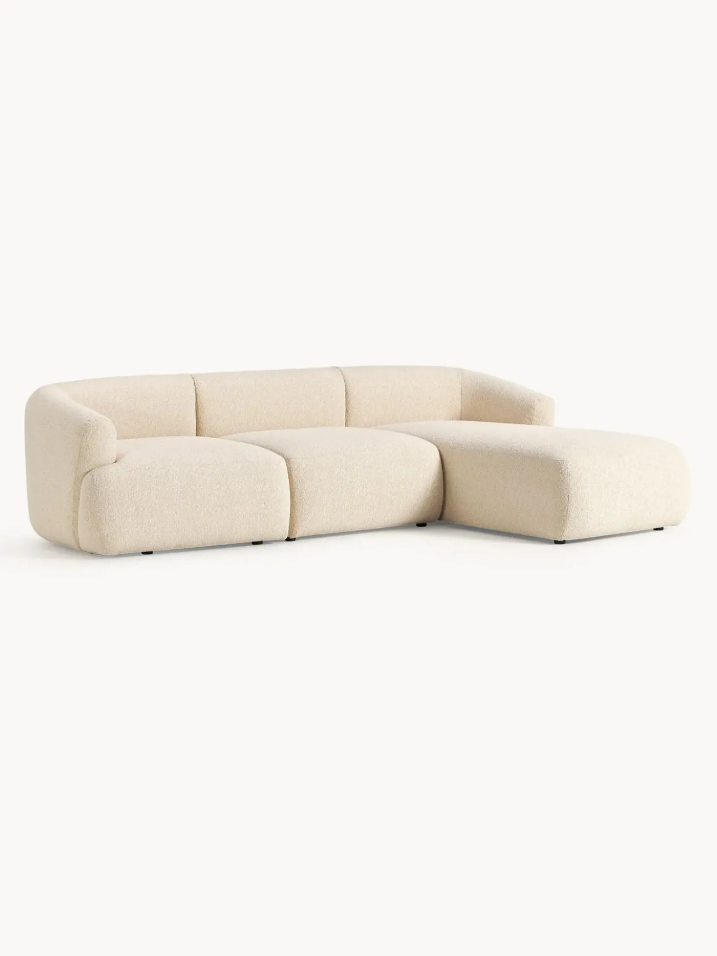 Sofa Rinconera Modular En Tejido Boucle Sofia (3 Plazas)