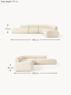 Sofa Rinconera Modular En Tejido Boucle Sofia (4 Plazas)