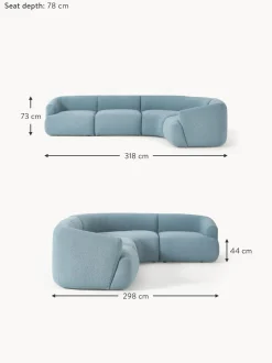Sofa Rinconera Modular En Tejido Boucle Sofia (4 Plazas)
