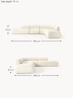 Sofa Rinconera Modular En Tejido Boucle Sofia (4 Plazas)