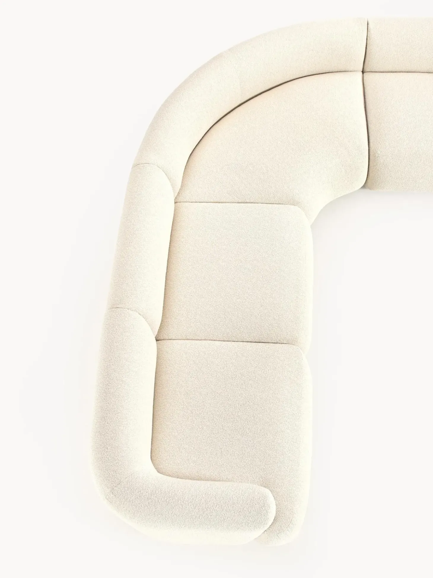 Sofa Rinconera Modular En Tejido Boucle Sofia (4 Plazas)