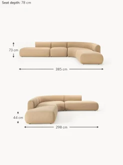 Sofa Rinconera Modular En Tejido Boucle Sofia (4 Plazas)