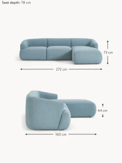 Sofa Rinconera Modular En Tejido Boucle Sofia (3 Plazas)