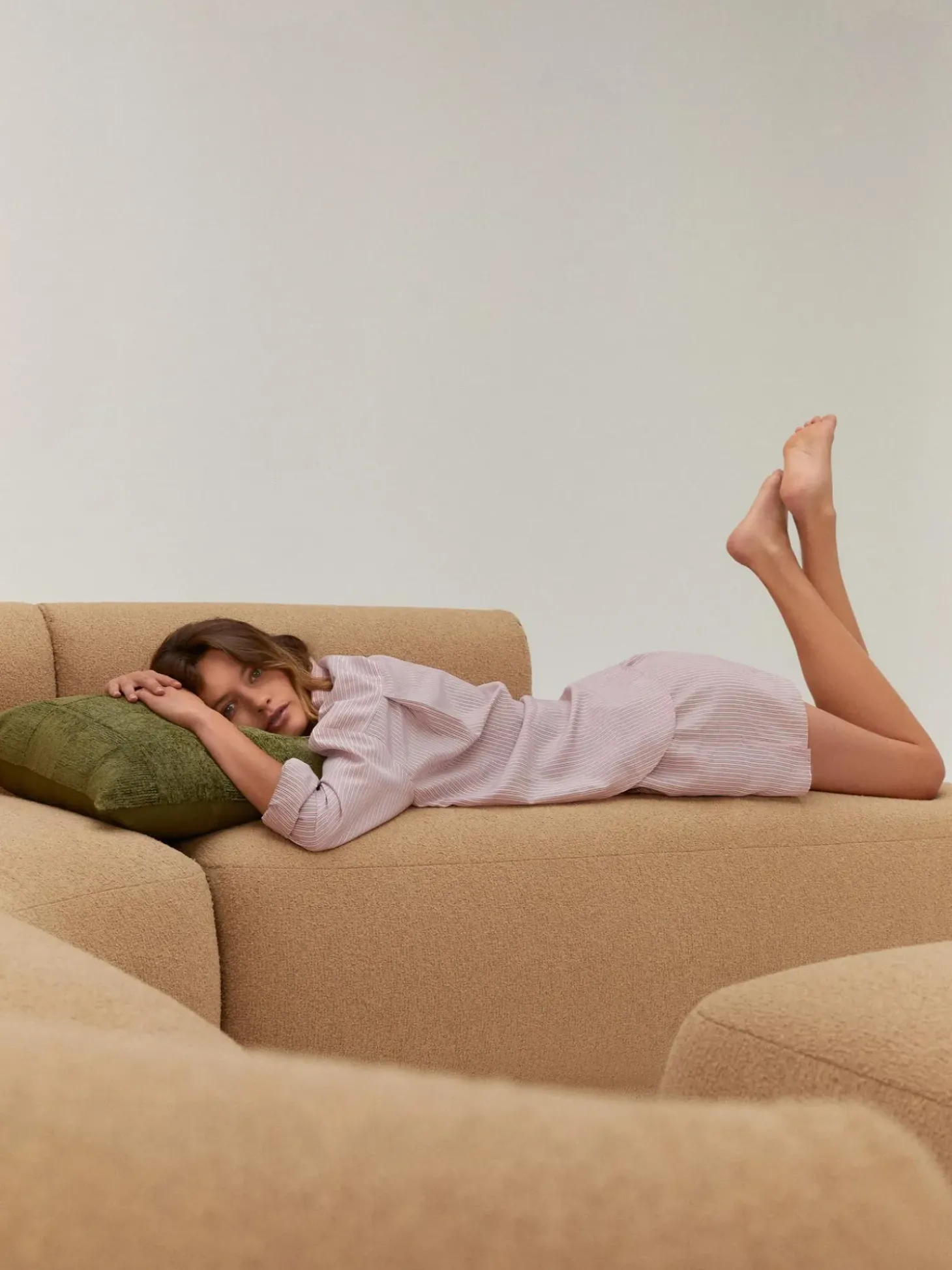 Sofa Rinconera Modular En Tejido Boucle Sofia (4 Plazas)