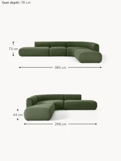 Sofa Rinconera Modular En Tejido Boucle Sofia (4 Plazas)