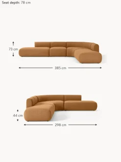 Sofa Rinconera Modular En Tejido Boucle Sofia (4 Plazas)