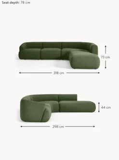 Sofa Rinconera Modular En Tejido Boucle Sofia (4 Plazas)