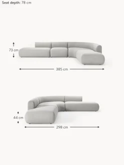 Sofa Rinconera Modular En Tejido Boucle Sofia (4 Plazas)