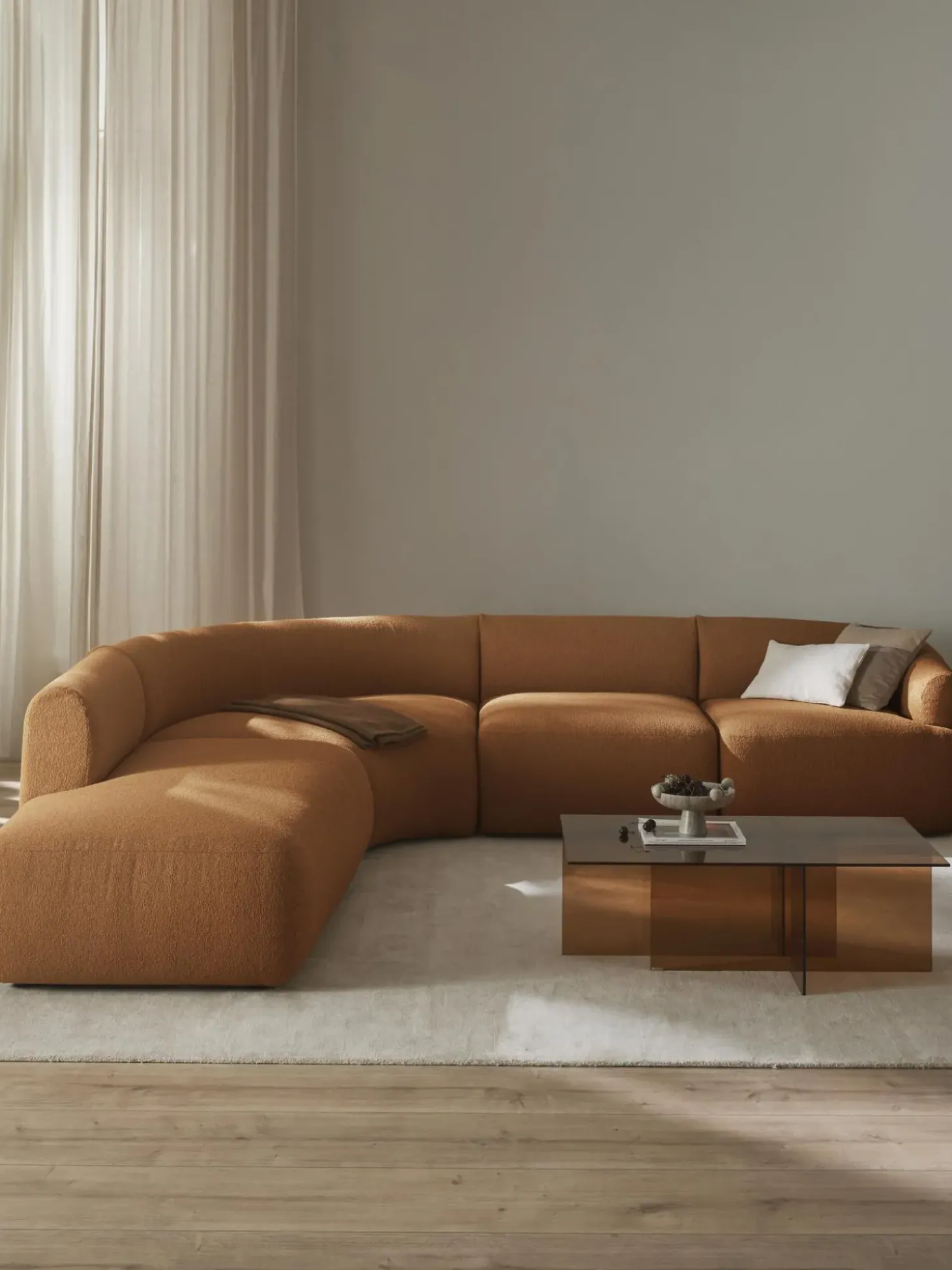 Sofa Rinconera Modular En Tejido Boucle Sofia