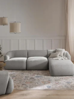Sofa Rinconera Modular En Tejido Boucle Sofia (3 Plazas)